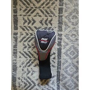 Men's Top Elite Golf 5W 18.0 Headcover ~ Condition HC Black Gray Red‎ EUC